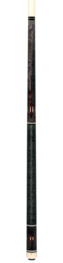 Pechauer JP T Series Smoke-Stained Maple with Red and Sim. Ivory Inlays Pool Cue with Irish Linen Wrap - Image 5