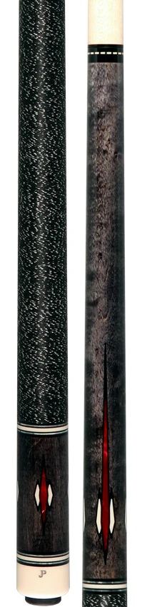 Pechauer JP T Series Smoke-Stained Maple with Red and Sim. Ivory Inlays Pool Cue with Irish Linen Wrap - Image 6