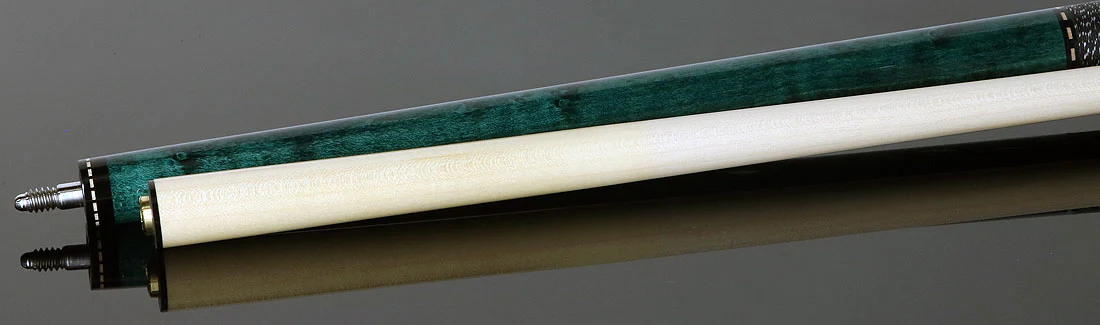 Pechauer JP T Series Teal-Stained Maple Pool Cue with Linen Wrap - Image 3