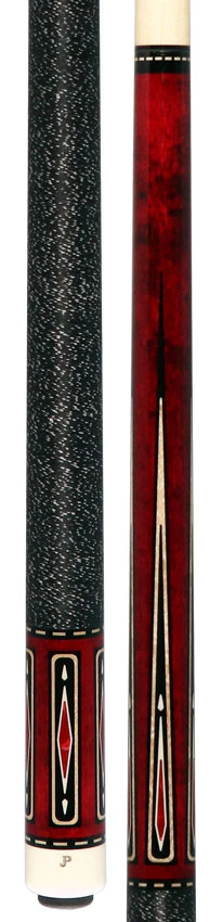 Pechauer JP T Series Wine-Stained Maple with Sim. Ebony Points and Red Pearl Inlays Pool Cue with Irish Linen Wrap - Image 5