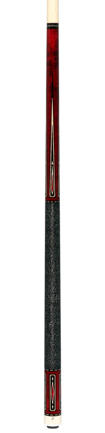Pechauer JP T Series Wine-Stained Maple with Sim. Ebony Points and Red Pearl Inlays Pool Cue with Irish Linen Wrap - Image 6