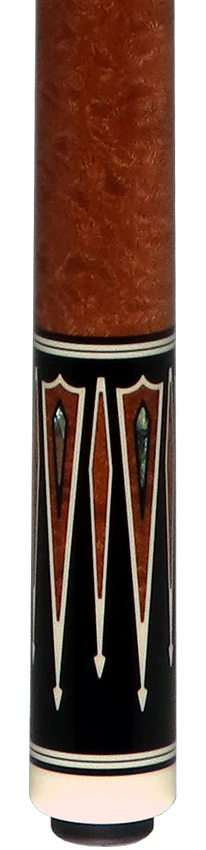 Pechauer Limited Edition Ebony with Quilted Sapele Points and Abalone Inlays Pool Cue - PL39 - Image 2