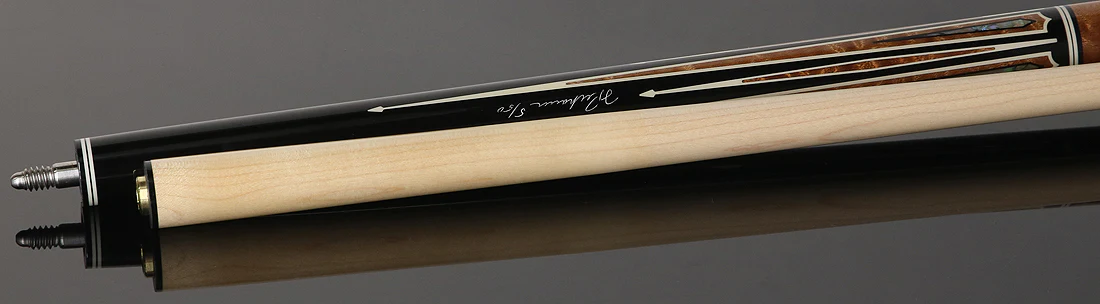 Pechauer Limited Edition Ebony with Quilted Sapele Points and Abalone Inlays Pool Cue - PL39 - Image 4