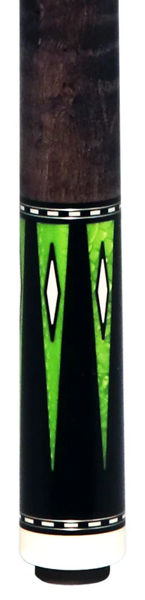 Pechauer Pro R Series Ebony-Stained Maple with Green Exotic Points No Wrap Pool Cue - Image 2