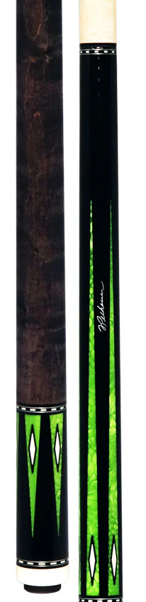Pechauer Pro R Series Ebony-Stained Maple with Green Exotic Points No Wrap Pool Cue - Image 5