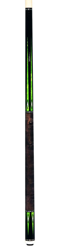 Pechauer Pro R Series Ebony-Stained Maple with Green Exotic Points No Wrap Pool Cue - Image 6