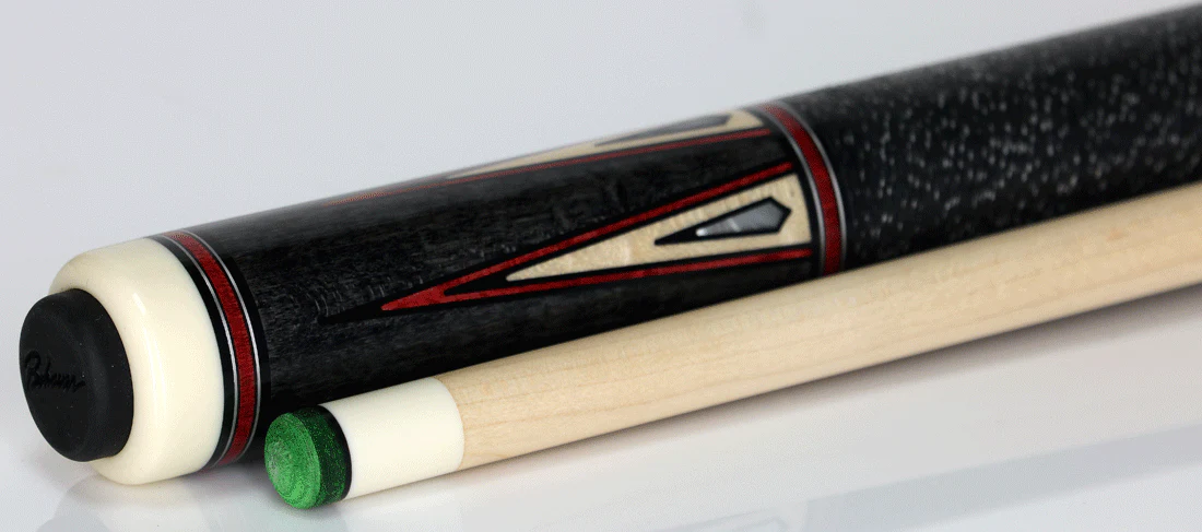 Pechauer Pro R Series Carbon Stained Maple with Maple Points and Red Veneers Pool Cue - P15R - Image 3