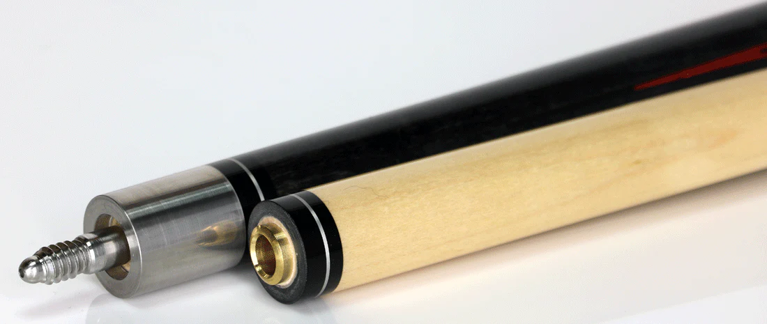 Pechauer Pro R Series Carbon Stained Maple with Maple Points and Red Veneers Pool Cue - P15R - Image 4