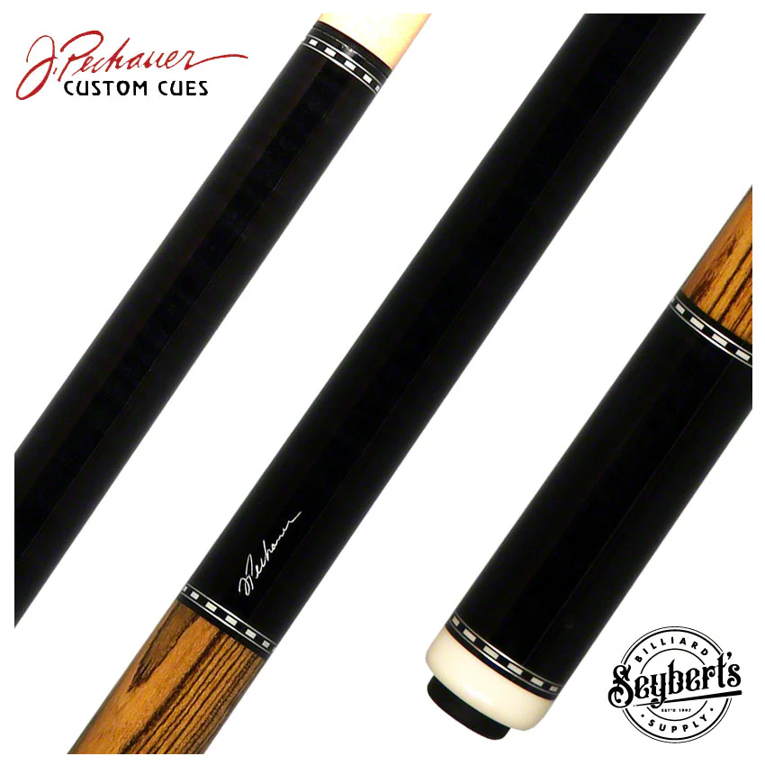 Pechauer Pro R Series Ebony Stained Maple with Bocote Wrapless Pool Cue - P05R