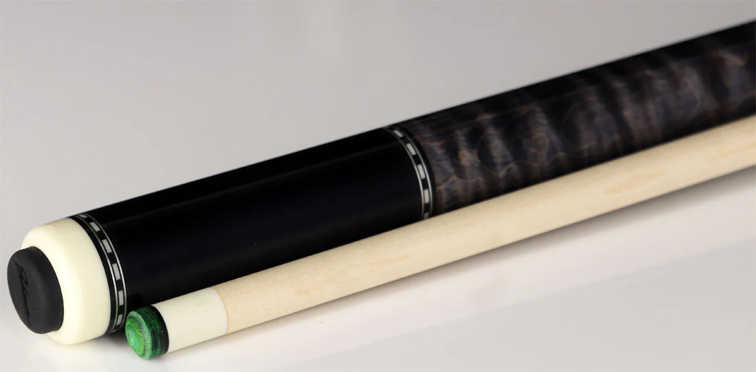 Pechauer Pro R Series Ebony Stained Maple with Gray Stained Maple Wrapless Pool Cue - P04R - Image 3