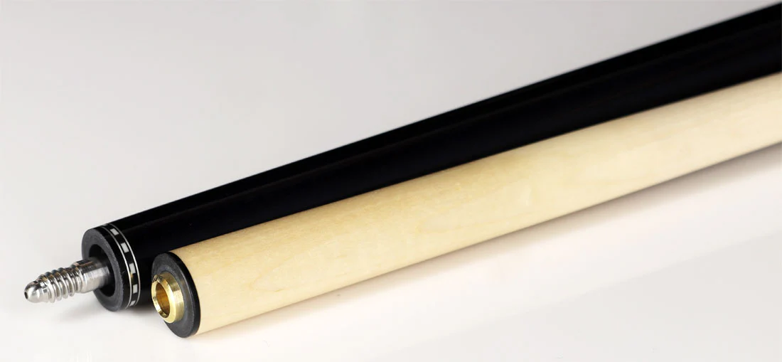 Pechauer Pro R Series Ebony Stained Maple with Gray Stained Maple Wrapless Pool Cue - P04R - Image 4