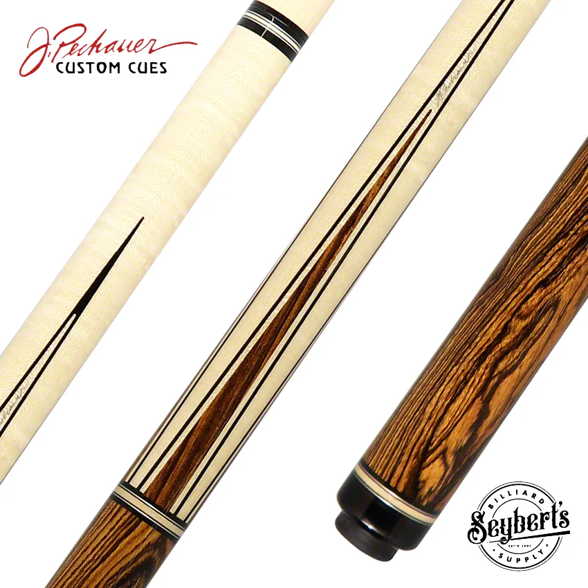 Pechauer Pro R Series Maple with Bocote Points and Bocote Wrapless Pool Cue - P08R