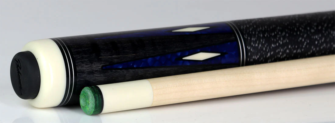 Pechauer Pro Series Ebony Stained Maple with Blue Avorion Resin Points Pool Cue - P19C-B - Image 3