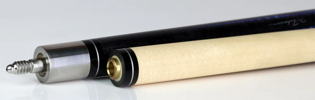 Pechauer Pro Series Ebony Stained Maple with Blue Avorion Resin Points Pool Cue - P19C-B - Image 4