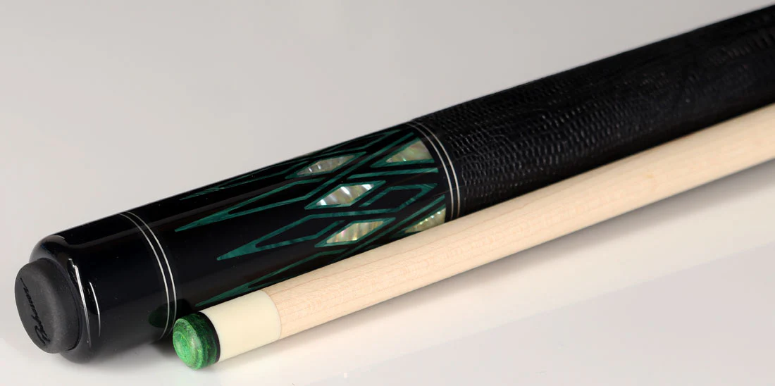 Pechauer Limited Edition Ebony with Malachite and Abalone Points Pool Cue - PL34 - Image 2