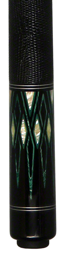 Pechauer Limited Edition Ebony with Malachite and Abalone Points Pool Cue - PL34 - Image 4