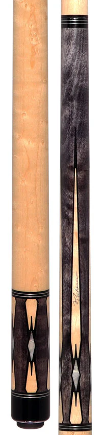 Pechauer Pro R Series Smoke-Stained Maple with Maple Points and Pearl Diamonds No Wrap Pool Cue - Image 5