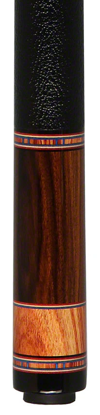 Pierce Custom Cue -Pau Ferro & Brazilian Tulipwood South West style 6 point Red/White/Blue Veneers - Image 4