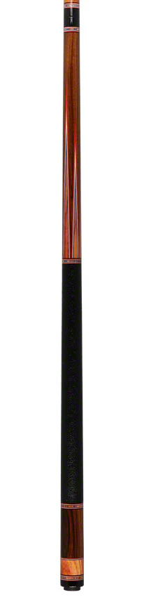 Pierce Custom Cue -Pau Ferro & Brazilian Tulipwood South West style 6 point Red/White/Blue Veneers - Image 6