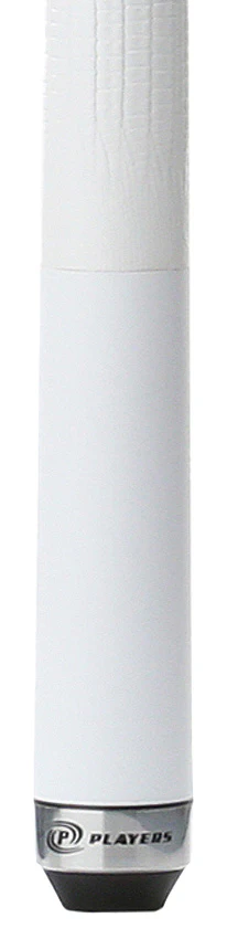 Players Classic Series Matte Dandelion White Play Cue with White Embossed Leather - C707 - Image 2