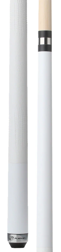 Players Classic Series Matte Dandelion White Play Cue with White Embossed Leather - C707 - Image 3