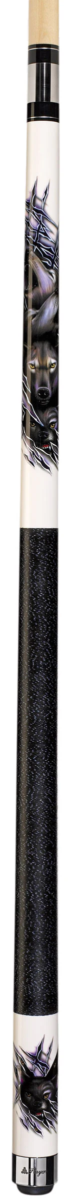 Players White with Howling Wolf Graphic Pool Cue - DCWWP - Image 3