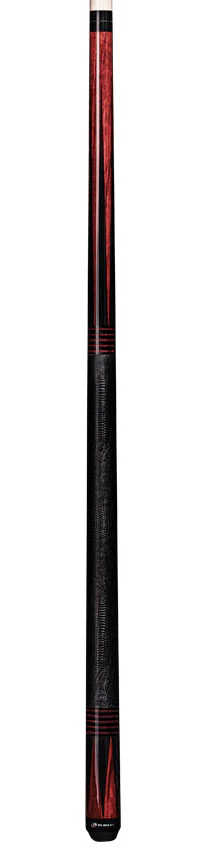 Players Exotic Series Cocobolo-Stained Zebrawood Pool Cue with Embossed Leather Wrap - Image 4