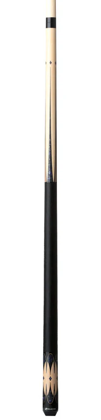 Players Graphic Series Natural Maple and Blue Stone Graphic Pool Cue with Black Linen Wrap - Image 4