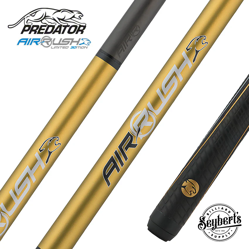 Predator AIR Rush Jump Cue 30th Anniversary Gold - Sport Wrap - PAIRRUSHSWGD