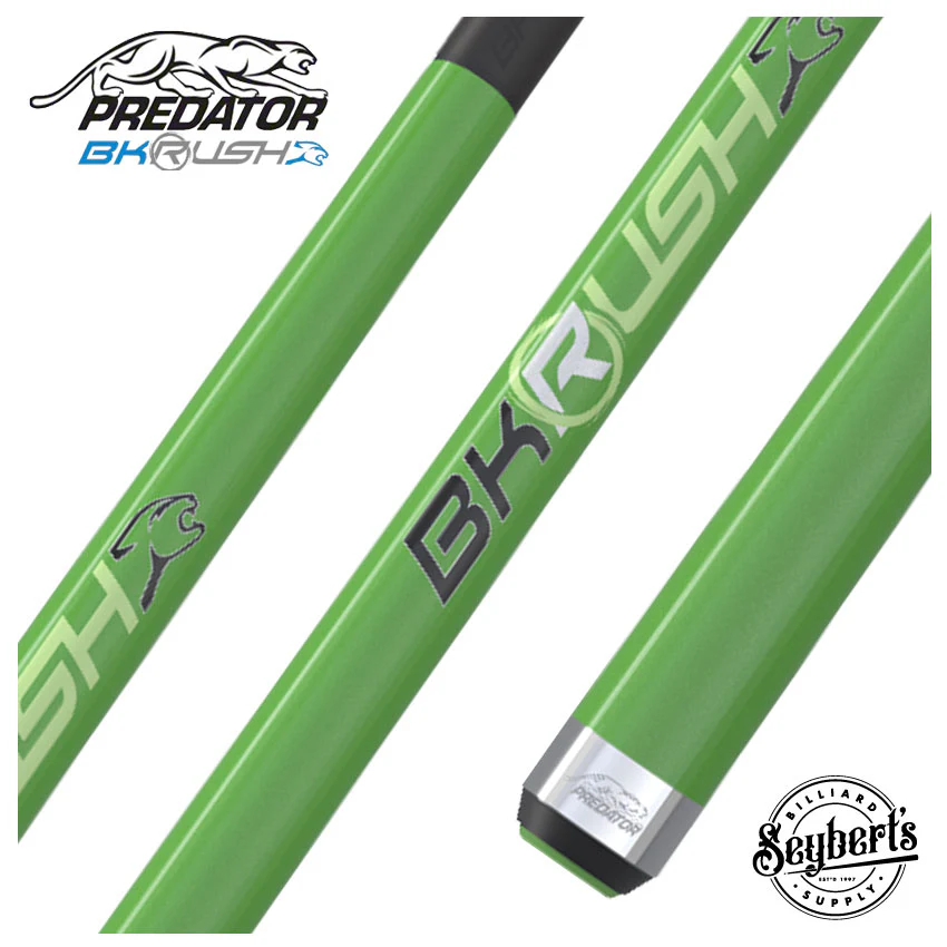 Predator BK Rush Neon Green Break Cue - No Wrap