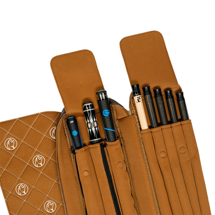 Predator Limited Edition Legacy 3x5 Soft Pool Cue Case - Light Brown - Image 3
