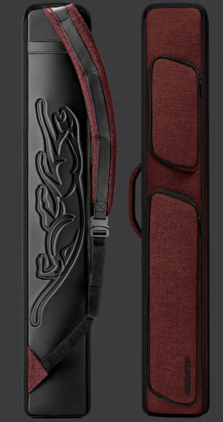 Predator Metro Nylon Red Top Zip 2x4 Hard Pool Cue Case - NYL2B4SREDH - Image 2