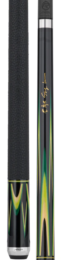 Predator Sang Lee 2-2 Black with Green / Maple / Ebony Butterfly Points Limited Edition Pool Cue - Radial with Luxe Leather Wrap - Image 3