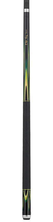 Predator Sang Lee 2-2 Black with Green / Maple / Ebony Butterfly Points Limited Edition Pool Cue - Radial with Luxe Leather Wrap - Image 4