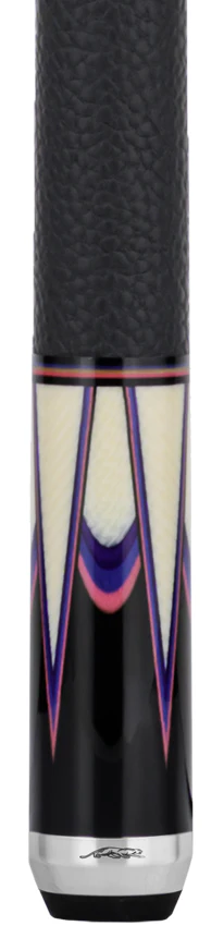 Predator Sang Lee 2-1 Black with Pink / Blue / Purple / Ivorine Butterfly Points Limited Edition Pool Cue - Radial - Image 2