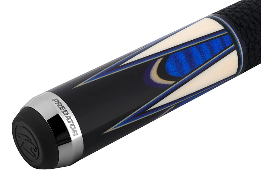 Predator Sang Lee 2-3 Black with Blue / Maple / Black / Purple / Ivorine Butterfly Points Limited Edition Pool Cue - Radial with Luxe Leather Wrap - Image 5