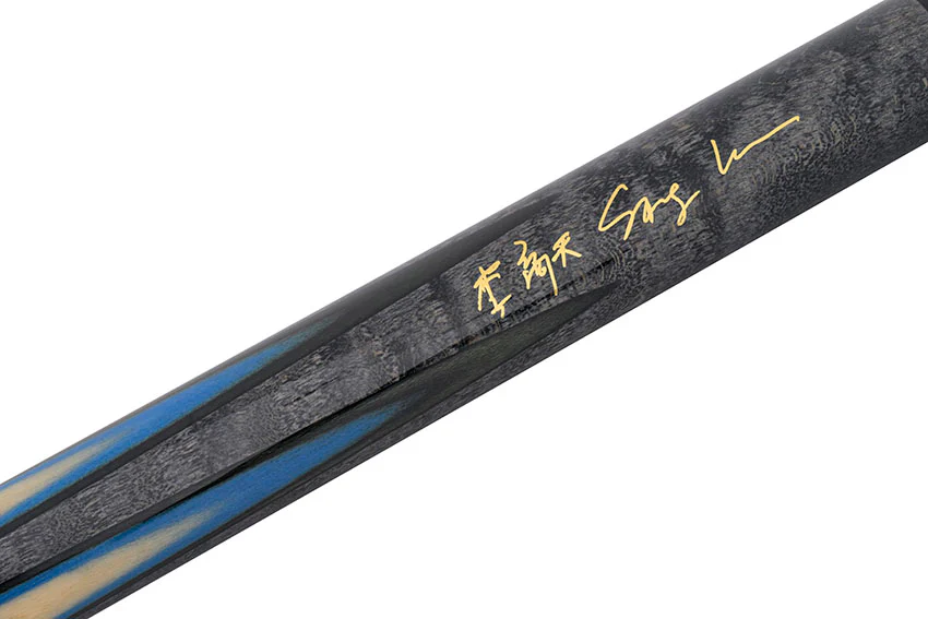 Predator Sang Lee 2-5 Gray-Stained Birdseye Maple with Black / Blue / Maple / Ebony Butterfly Points Special Edition Limited Pool Cue - Radial with Luxe Leather Wrap - Image 11
