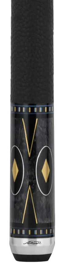 Predator Sang Lee 2-5 Gray-Stained Birdseye Maple with Black / Blue / Maple / Ebony Butterfly Points Special Edition Limited Pool Cue - Radial with Luxe Leather Wrap - Image 2
