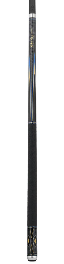 Predator Sang Lee 2-5 Gray-Stained Birdseye Maple with Black / Blue / Maple / Ebony Butterfly Points Special Edition Limited Pool Cue - Radial with Luxe Leather Wrap - Image 4
