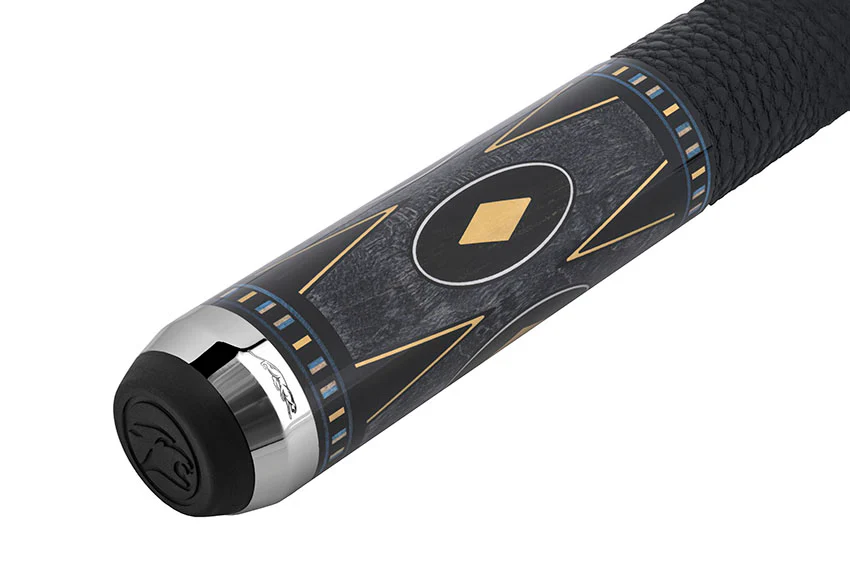 Predator Sang Lee 2-5 Gray-Stained Birdseye Maple with Black / Blue / Maple / Ebony Butterfly Points Special Edition Limited Pool Cue - Radial with Luxe Leather Wrap - Image 5