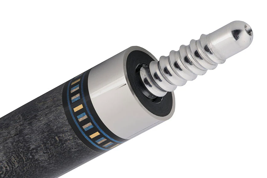 Predator Sang Lee 2-5 Gray-Stained Birdseye Maple with Black / Blue / Maple / Ebony Butterfly Points Special Edition Limited Pool Cue - Radial with Luxe Leather Wrap - Image 8