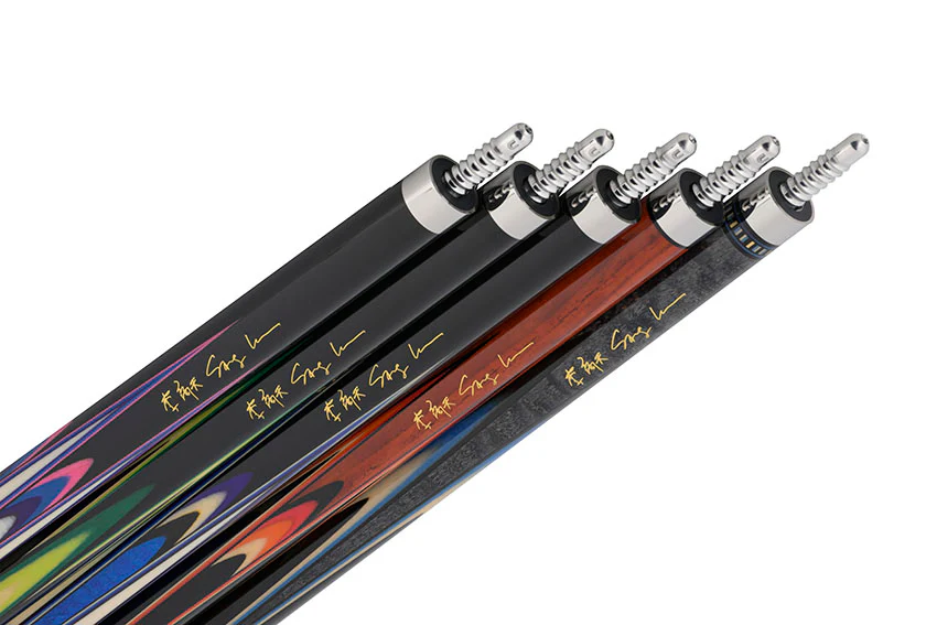 Predator Sang Lee 2-4 Cocobolo with Black / Red / Orange / Maple / Ebony Butterfly Points Limited Edition Pool Cue - Radial with Luxe Leather Wrap - Image 12