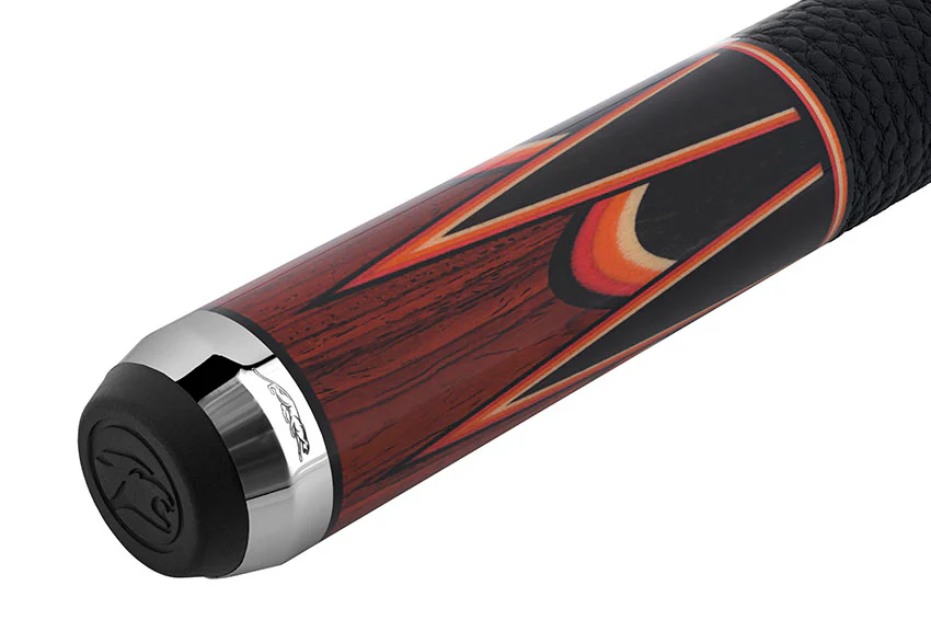 Predator Sang Lee 2-4 Cocobolo with Black / Red / Orange / Maple / Ebony Butterfly Points Limited Edition Pool Cue - Radial with Luxe Leather Wrap - Image 5
