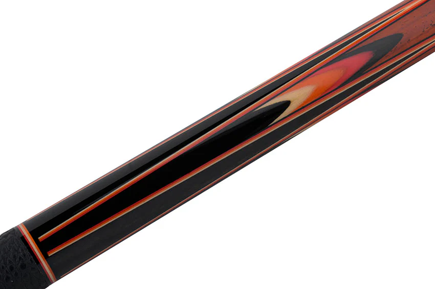 Predator Sang Lee 2-4 Cocobolo with Black / Red / Orange / Maple / Ebony Butterfly Points Limited Edition Pool Cue - Radial with Luxe Leather Wrap - Image 6