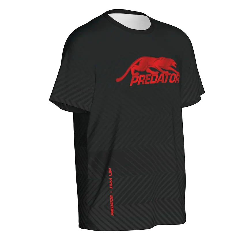 Predator Tech Tee Black with Red Logo T-Shirt - Image 3