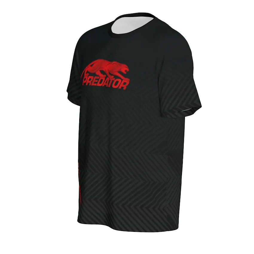 Predator Tech Tee Black with Red Logo T-Shirt - Image 4