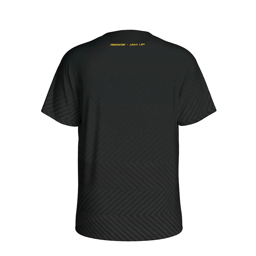 Predator Tech Tee Black with Yellow Logo T-Shirt - Image 2