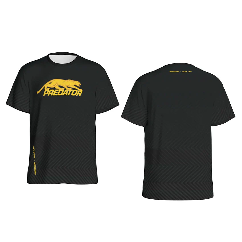 Predator Tech Tee Black with Yellow Logo T-Shirt - Image 3