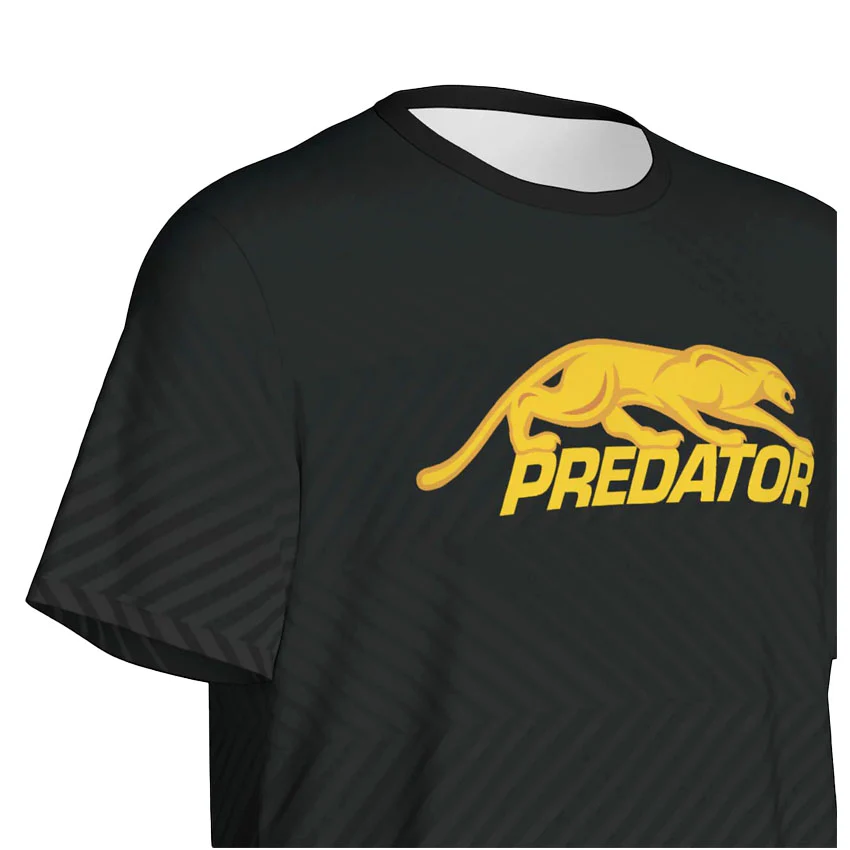Predator Tech Tee Black with Yellow Logo T-Shirt - Image 4