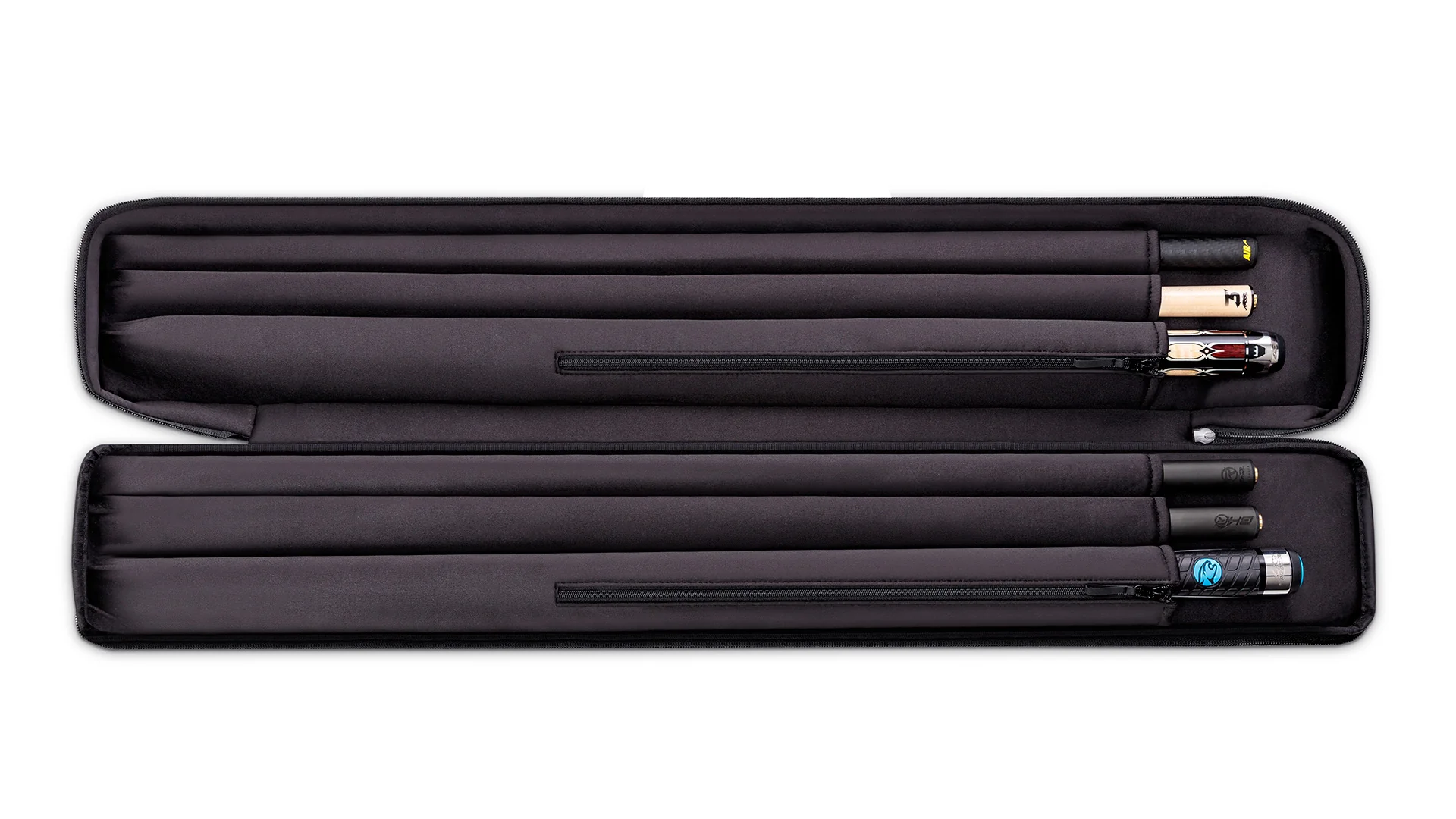 Predator Urbain Light Grey Butterfly Style 2x4 Soft Pool Cue Case - PREU2x4LGRYS - Image 2